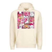 Sandshell Pink Christmas cute snowman Premium Hoodie - NancyCooperArtShop