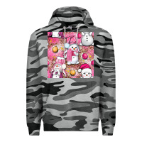 Slate Camo Pink Christmas cute snowman Premium Hoodie - NancyCooperArtShop