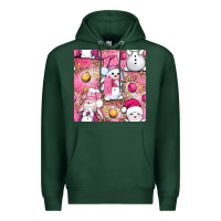 Sports Green Pink Christmas cute snowman Premium Hoodie - NancyCooperArtShop