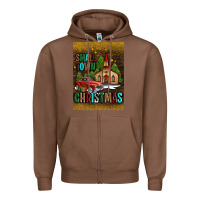 Chestnut small town christmas church Zipper Hoodie - AdoDesignShop