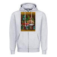 Heather Grey small town christmas church Zipper Hoodie - AdoDesignShop