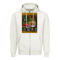 Oatmeal Heather small town christmas church Zipper Hoodie - AdoDesignShop