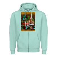 Seafoam small town christmas church Zipper Hoodie - AdoDesignShop