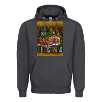 Smoke small town christmas church Zipper Hoodie - AdoDesignShop