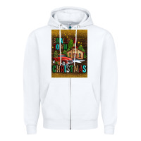 White small town christmas church Zipper Hoodie - AdoDesignShop