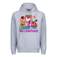 Heather Grey sweet valentine Premium Hoodie - AdoDesignShop