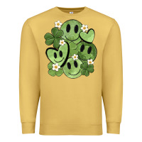 Antique Gold st. patrick's day green smile Premium Sweatshirt - MaliasSmallBusiness