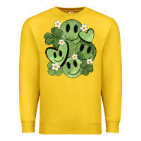Lemon st. patrick's day green smile Premium Sweatshirt - MaliasSmallBusiness