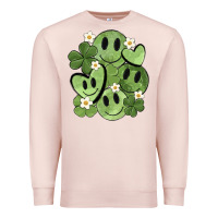Pale Pink st. patrick's day green smile Premium Sweatshirt - MaliasSmallBusiness