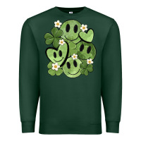Sports Green st. patrick's day green smile Premium Sweatshirt - MaliasSmallBusiness