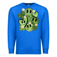 True Royal st. patrick's day green smile Premium Sweatshirt - MaliasSmallBusiness