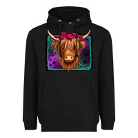 Black halloween highland cow Heavyweight Hoodie - Jasminsmagicworld