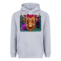 Heather Grey halloween highland cow Heavyweight Hoodie - Jasminsmagicworld
