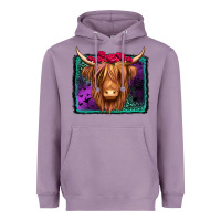 Lavender halloween highland cow Heavyweight Hoodie - Jasminsmagicworld