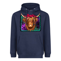 Navy halloween highland cow Heavyweight Hoodie - Jasminsmagicworld