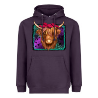 Plum halloween highland cow Heavyweight Hoodie - Jasminsmagicworld