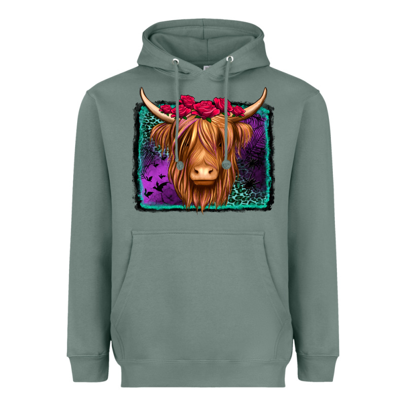 Halloween Highland Cow Heavyweight Hoodie by Jasminsmagicworld | Teevron
