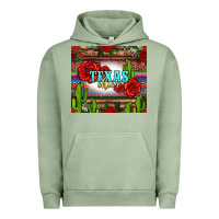 Pigment Oil Green texas chica with roses Urban Hoodie - Jasminsmagicworld