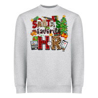 Heather Grey santa's favorite hr Heavyweight Sweatshirt - Zillion Design Studio