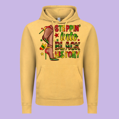 Steppin Into Black History Vintage Hoodie Designed By Zillion Design Studio