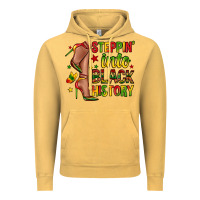 Vintage Mustard steppin into black history Vintage Hoodie - Zillion Design Studio