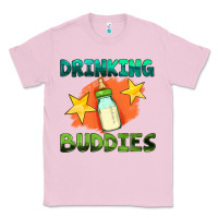 Bubblegum Pink drinking buddies with baby bottle Classic Tee - HRA Design Shop