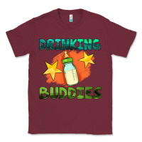 Burgundy drinking buddies with baby bottle Classic Tee - HRA Design Shop