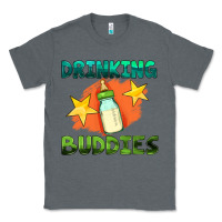 Charcoal Heather drinking buddies with baby bottle Classic Tee - HRA Design Shop