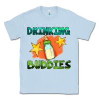 Dusty Blue drinking buddies with baby bottle Classic Tee - HRA Design Shop