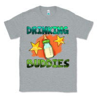 Heather Grey drinking buddies with baby bottle Classic Tee - HRA Design Shop