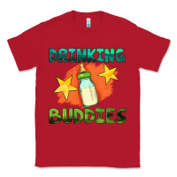 Red drinking buddies with baby bottle Classic Tee - HRA Design Shop