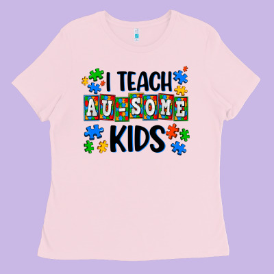 I Teach Ausome Kids Ladies Tee Designed By Adodesignshop