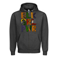 Charcoal Heather black girl power Zipper Hoodie - BundleAndBundleShop