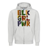 Dove Grey black girl power Zipper Hoodie - BundleAndBundleShop