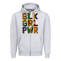 Heather Grey black girl power Zipper Hoodie - BundleAndBundleShop