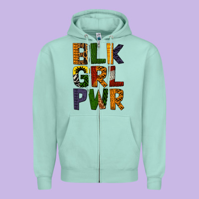 Black Girl Power Zipper Hoodie Designed By Bundleandbundleshop