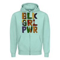 Seafoam black girl power Zipper Hoodie - BundleAndBundleShop