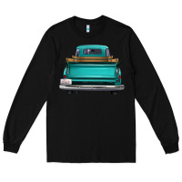Black western truck back view Long Sleeve Tee - FaDigitalArtStudio