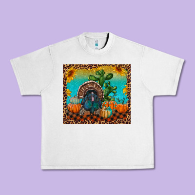 Turkey And Pumpkins Urban Heavy Tee Designed By Ranaportraitstore