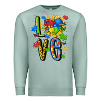 Seafoam autism love Premium Sweatshirt - MaliasSmallBusiness