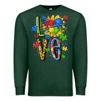 Sports Green autism love Premium Sweatshirt - MaliasSmallBusiness