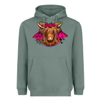 Sage halloween highland cow horseshoe Heavyweight Hoodie - Jasminsmagicworld