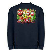 Navy merry christmas wine glasses Heavyweight Sweatshirt - Zillion Design Studio