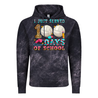 Cloud Black i just served 100 days of school volleyball Vintage Hoodie - Zillion Design Studio