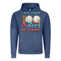 Vintage Denim i just served 100 days of school volleyball Vintage Hoodie - Zillion Design Studio