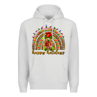 Dove Grey Happy holidays elf gnome Premium Hoodie - NancyCooperArtShop