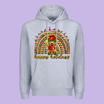 Happy Holidays Elf Gnome Premium Hoodie Designed By Nancycooperartshop