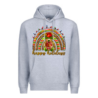 Heather Grey Happy holidays elf gnome Premium Hoodie - NancyCooperArtShop