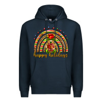 Navy Happy holidays elf gnome Premium Hoodie - NancyCooperArtShop