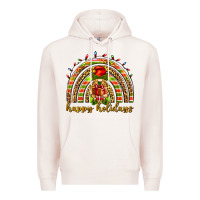 Pale Pink Happy holidays elf gnome Premium Hoodie - NancyCooperArtShop